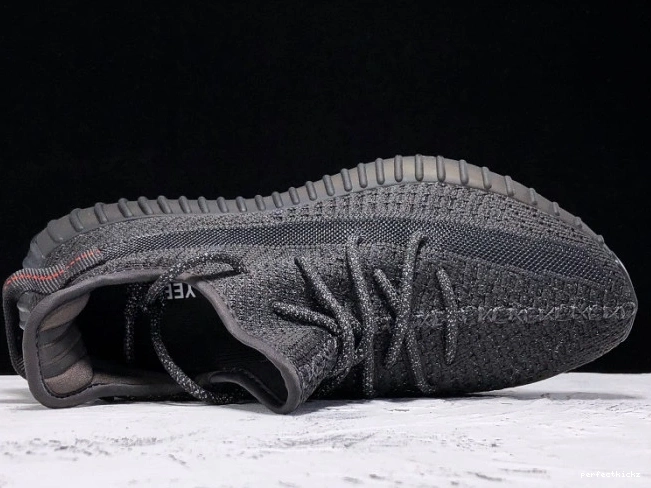 V2 350 Black Adidas Static FU9007 Boost Yeezy (Reflective) - 0813